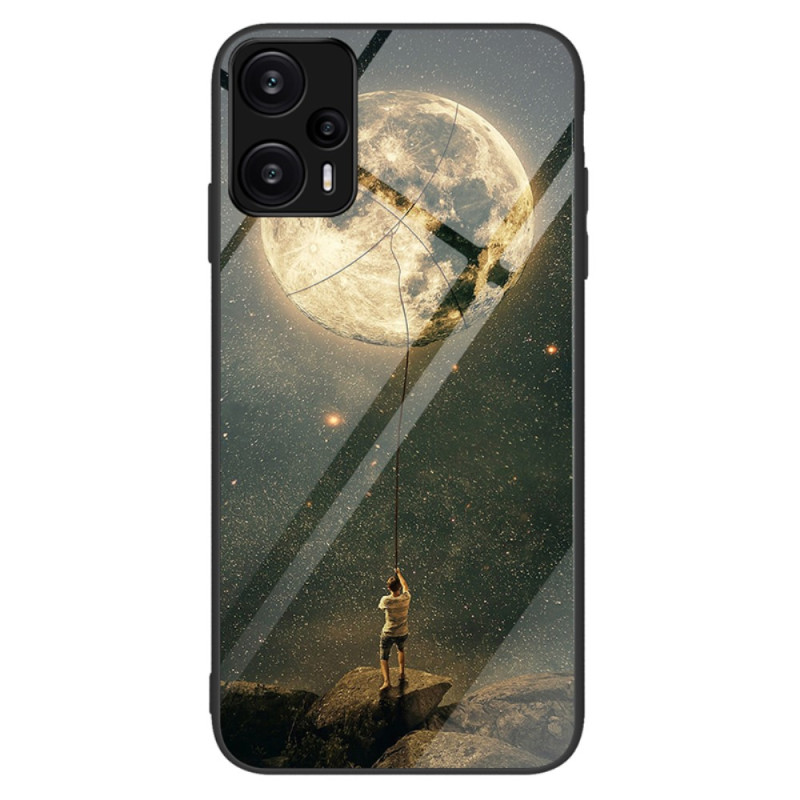 Coque Poco F5 Verre Trempé l'Homme à la Lune