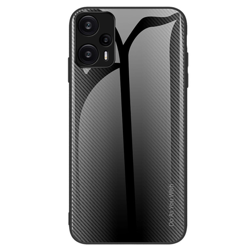 Coque Poco F5 Verre Trempé Fibre Carbone