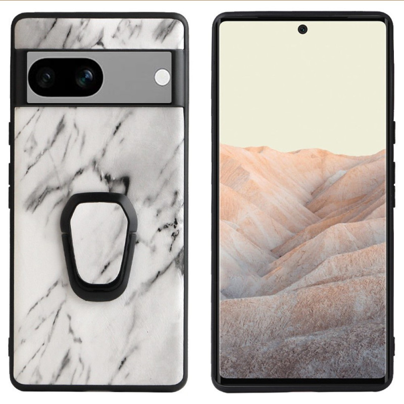 Coque Google Pixel 7A Marbre Anneau-Support