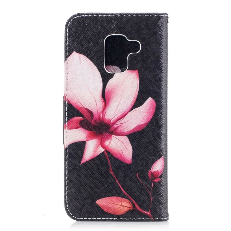 Housse Samsung Galaxy A8 2018 Fleur Rose