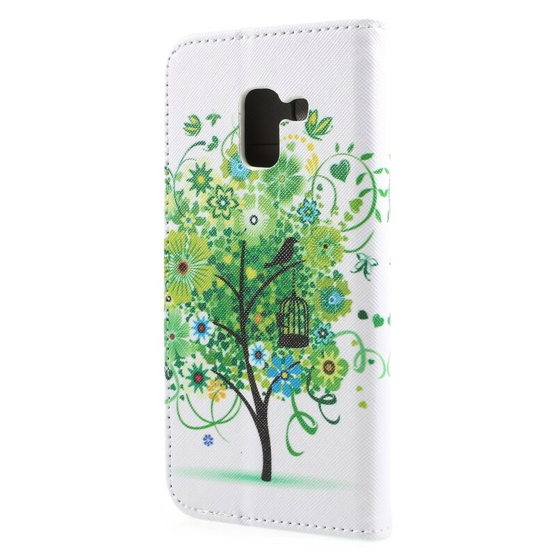 Housse Samsung Galaxy A8 2018 Arbre Fleuri