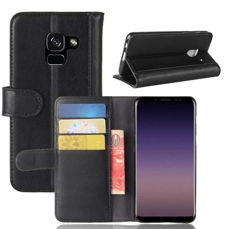 Housse Samsung Galaxy A8 2018 Cuir Fendu