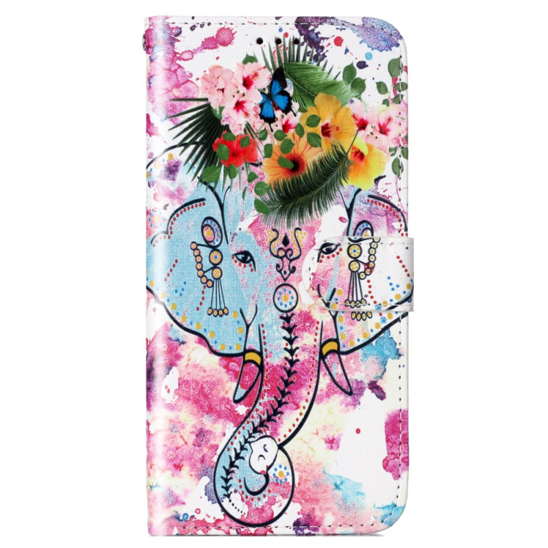 Housse Sony Xperia 10 V Éléphant Aquarelle à Lanière