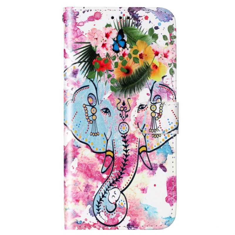 Housse Sony Xperia 1 V Éléphant Aquarelle à Lanière