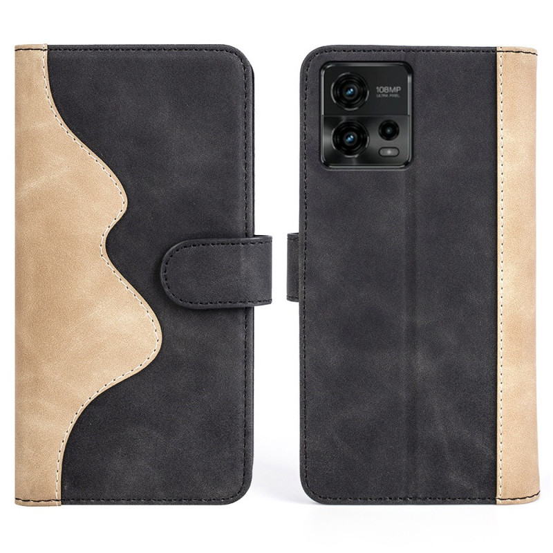 Housse Moto G72 Style cuir Vague