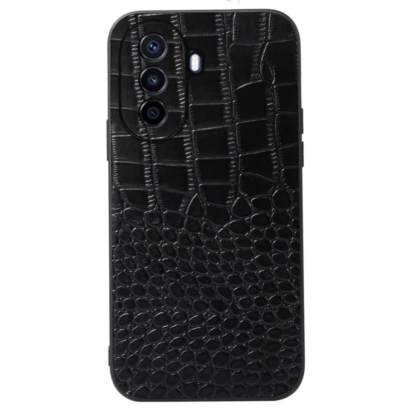 Coque Huawei Nova Y70 Véritable Cuir Texture Crocodile