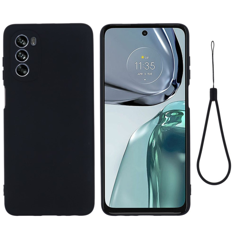 Coque Moto G62 5G Silicone Liquide à Lanière