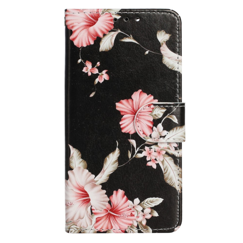 Housse Moto E13 Fleurs