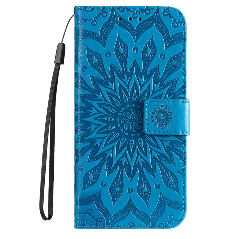 Housse Moto E13 Mandala Soleil avec Lanière