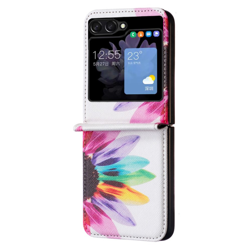 Coque Samsung Galaxy Z Flip 5 Fleur Aquarelle