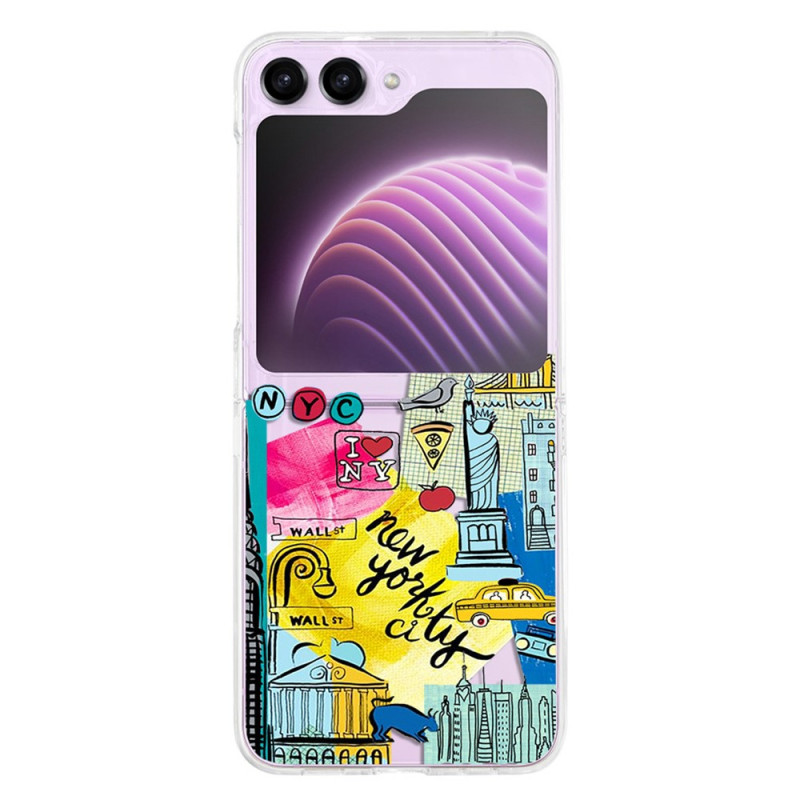 Coque Samsung Galaxy Z Flip 5 Transparente New York