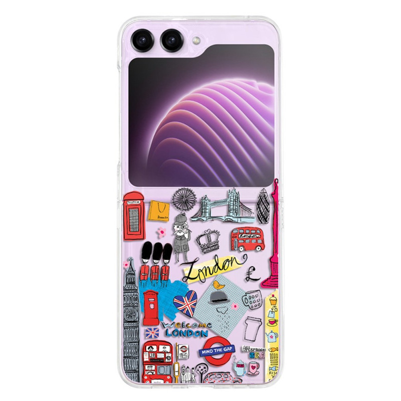 Coque Samsung Galaxy Z Flip 5 Transparente Londres