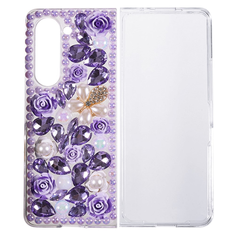 Coque Samsung Galaxy Z Fold 5 Breloques Fleurs