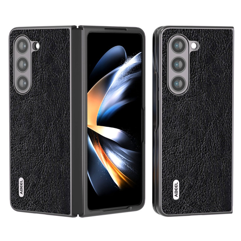 Coque Samsung Galaxy Z Fold 5 Simili Cuir Litchi ABEEL