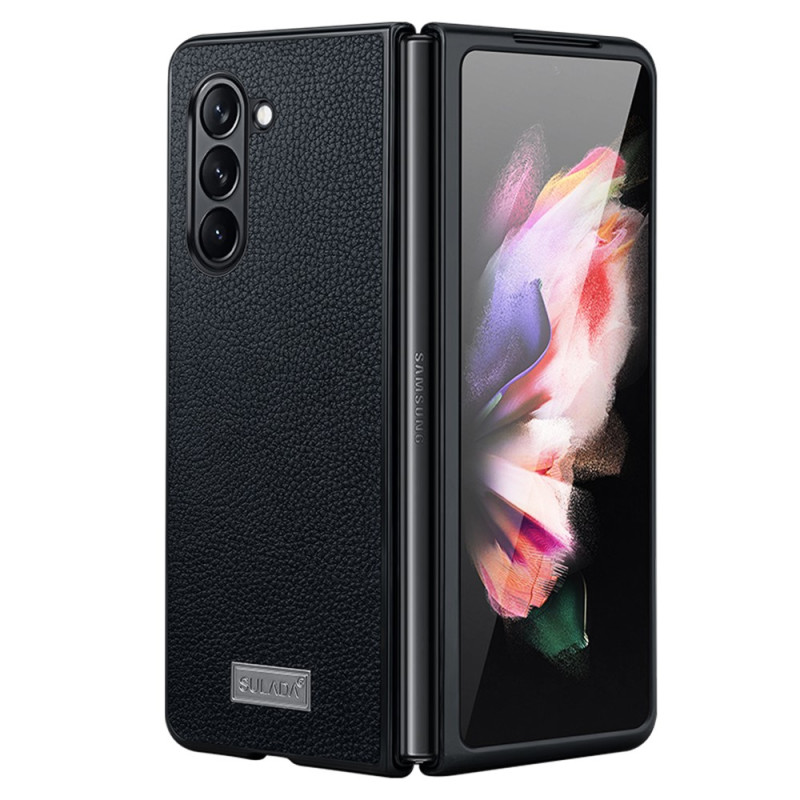 Coque Samsung Galaxy Z Fold 5 Design Cuir Litchi ABEEL