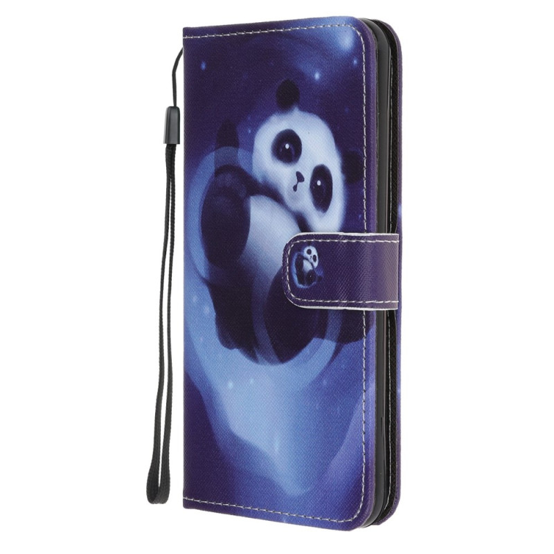 Housse Moto G32 Panda Space à Lanière