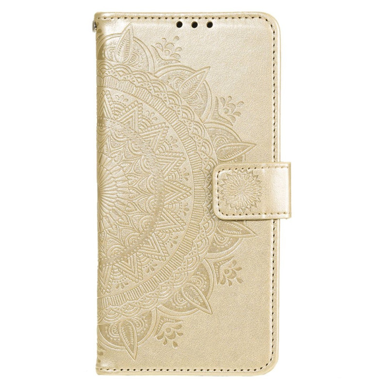 Housse Moto G22 Mandala Soleil à Lanière