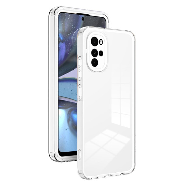 Coque Moto G22 Transparente Rebords Colorés