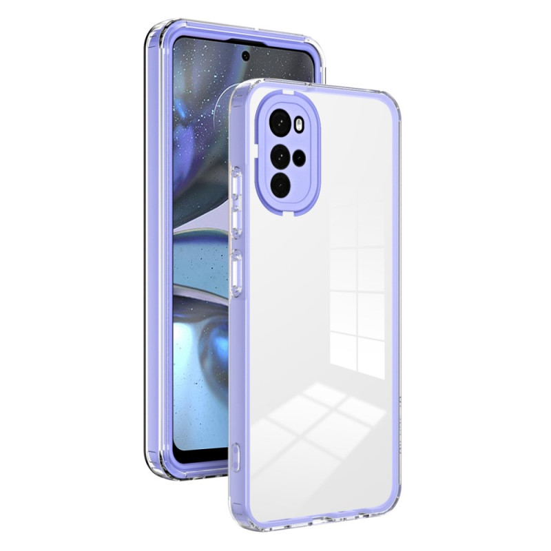 Coque Moto G22 Transparente Rebords Colorés