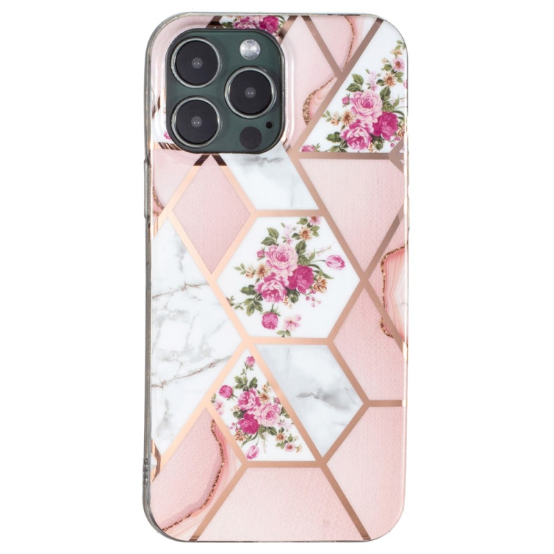 Coque iPhone 15 Pro Marbre Floral