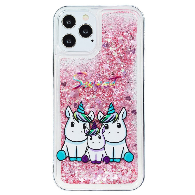 Coque iPhone 15 Pro Paillettes Licornes