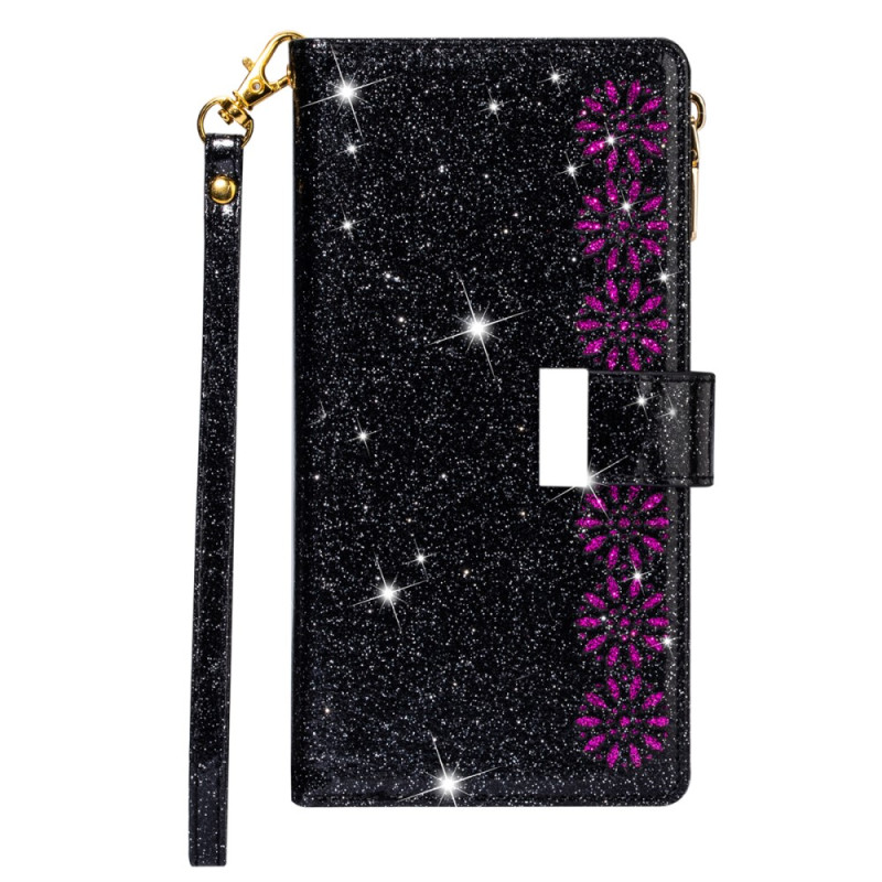 Housse iPhone 15 Pro Max Paillettes avec Porte-Monnaie