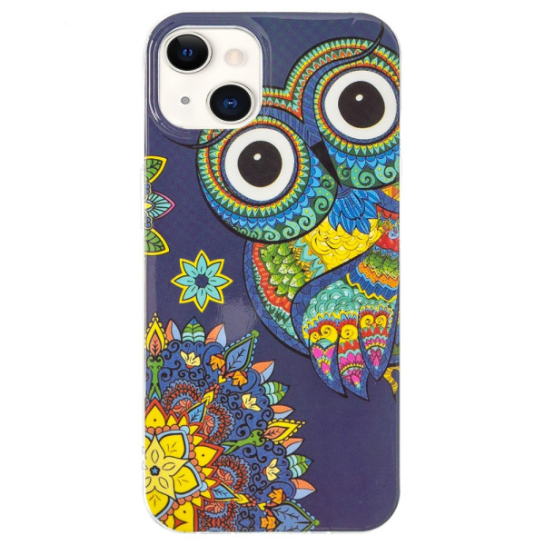 Coque iPhone 15 Plus Fluorescente Hibou