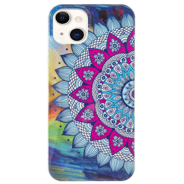 Coque iPhone 15 Plus Fluorescente Mandala