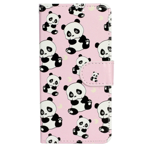 Housse iPhone 15 Pro Petits Pandas à Lanière