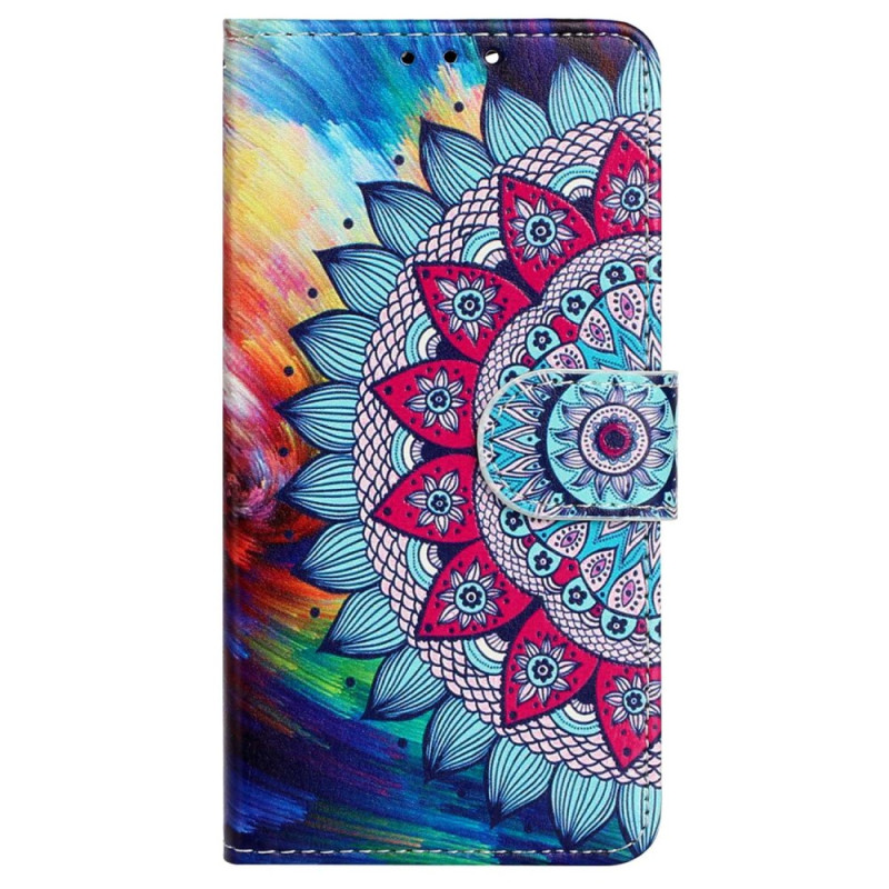 Housse iPhone 15 Pro Mandala Flashy à Lanière