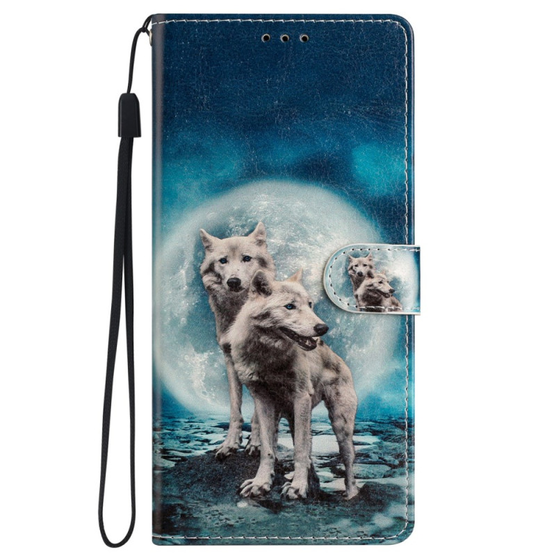 Housse iPhone 15 Pro Max Loups à Lanière