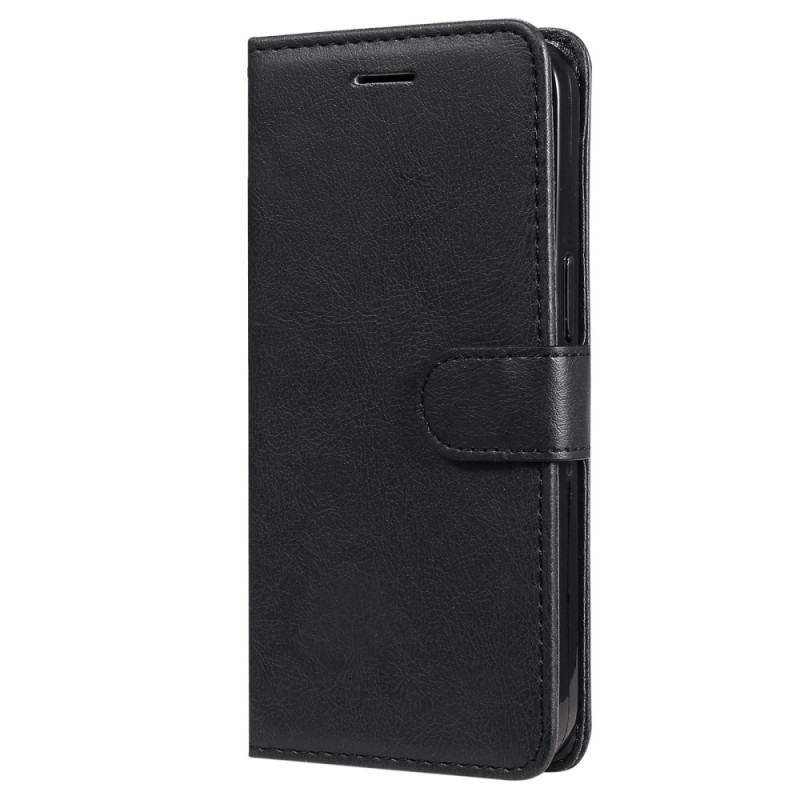 Housse iPhone 15 Pro Max Style Cuir Uni à Lanière