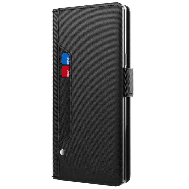 Housse iPhone 15 Pro Max Miroir et Porte-Cartes Amovible