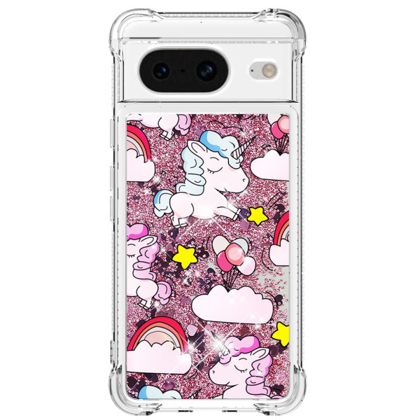 Coque Google Pixel 8 Paillettes Licornes