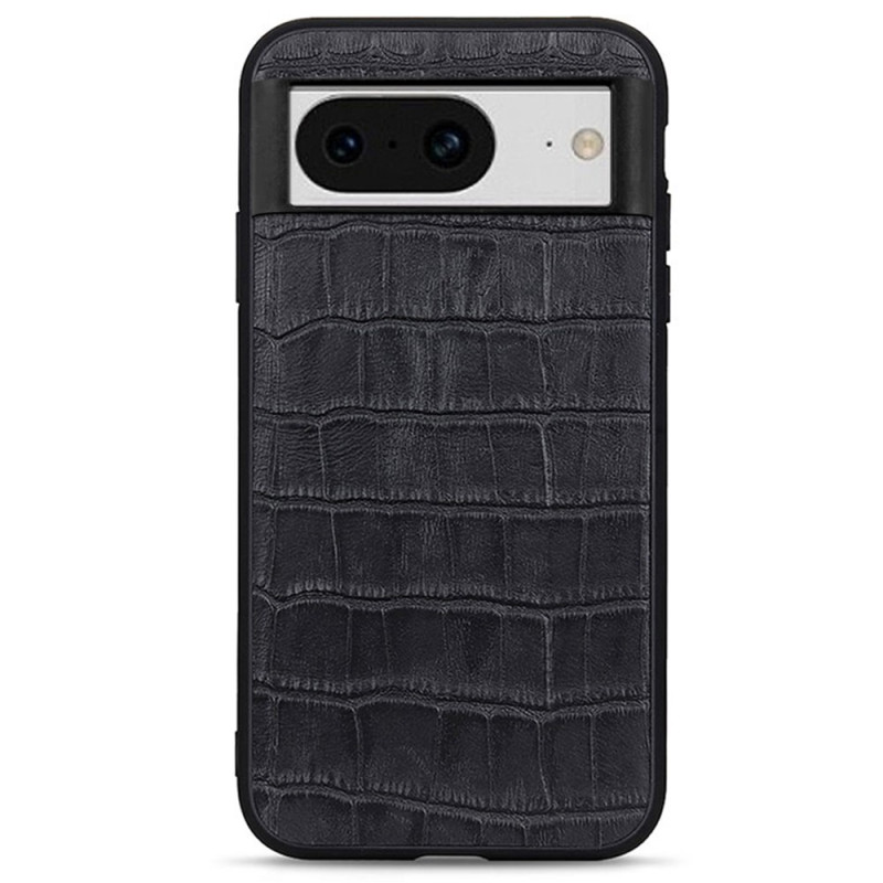 Coque Google Pixel 8 Véritable Cuir Style Crocodile