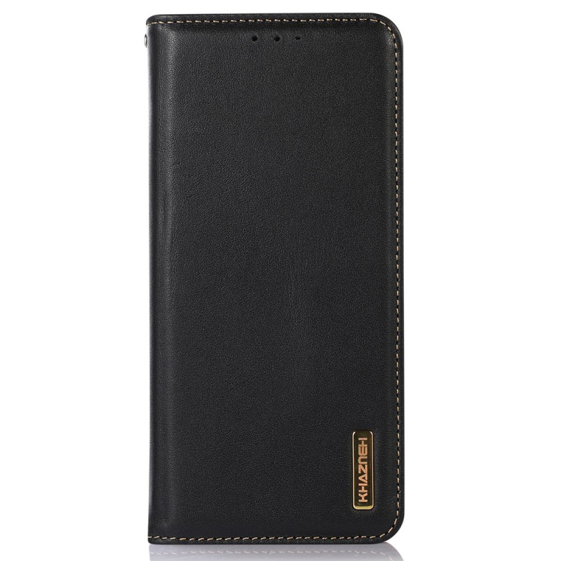 Flip Cover Sony Xperia 5 V RFID Cuir Véritable KHAZNEH