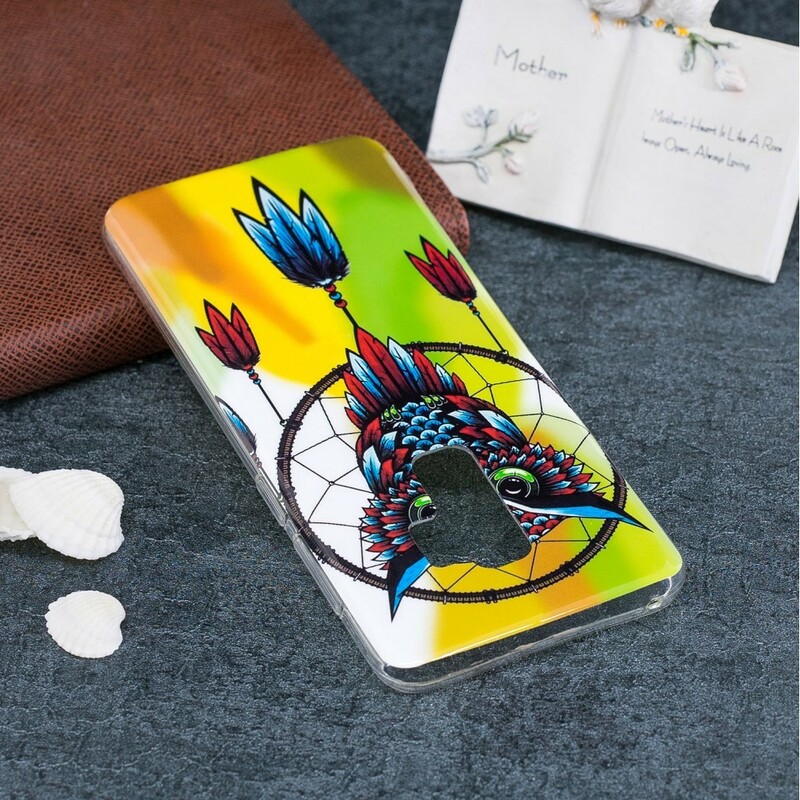 Coque Samsung Galaxy S9 Attrape Rêves Hibou Fluorescente