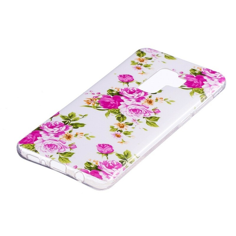 Coque Samsung Galaxy S9 Fleurs Liberty Fluorescente