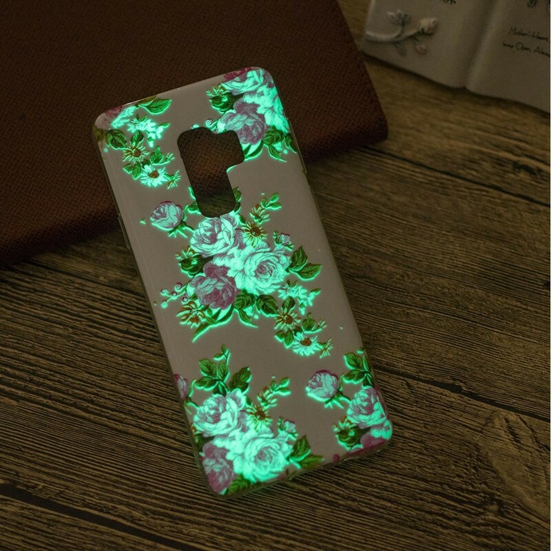 Coque Samsung Galaxy S9 Fleurs Liberty Fluorescente