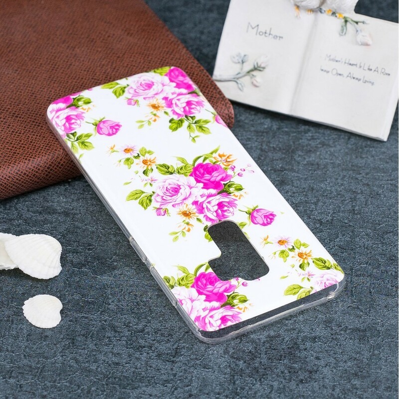 Coque Samsung Galaxy S9 Fleurs Liberty Fluorescente