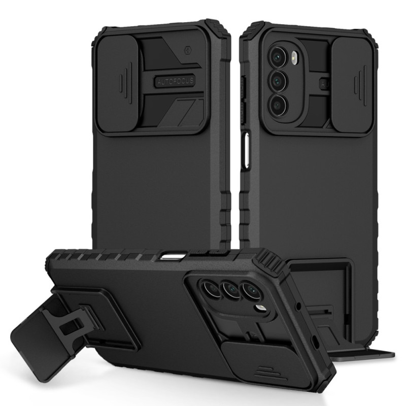 Coque Moto G82 5G / G52 Support et Protège-Lentilles