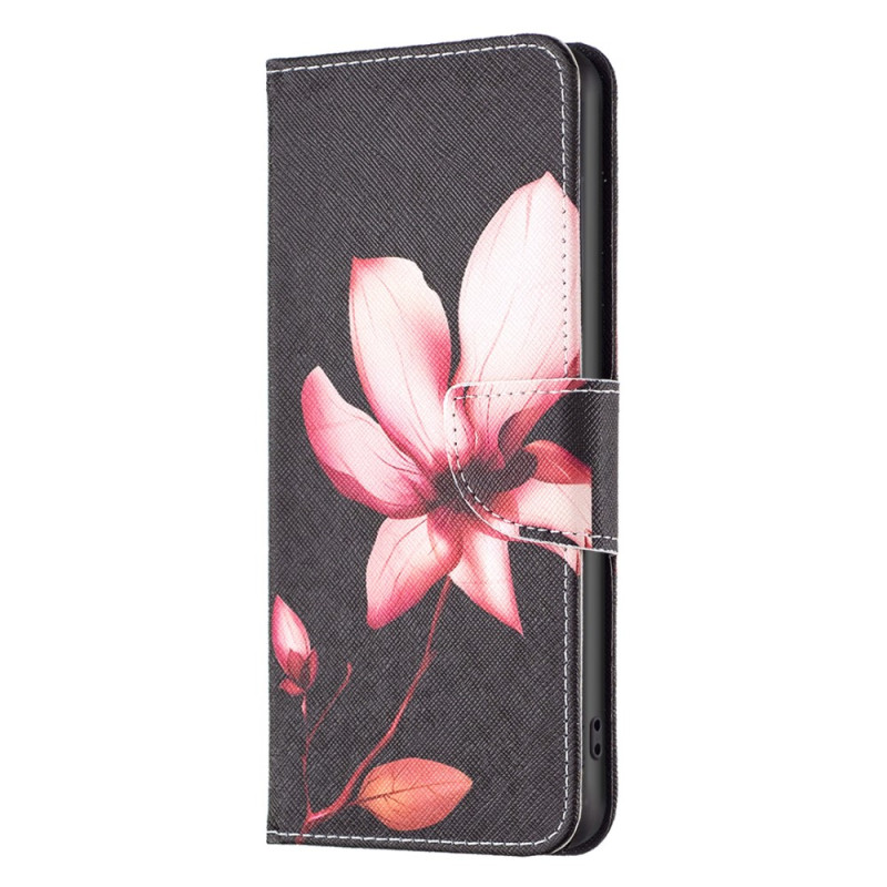 Housse Samsung Galaxy S23 FE Fleur sur Fond Noir