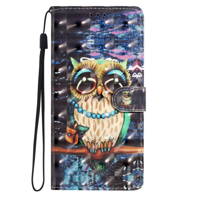 Housse Samsung Galaxy S23 FE Hibou avec Lanière