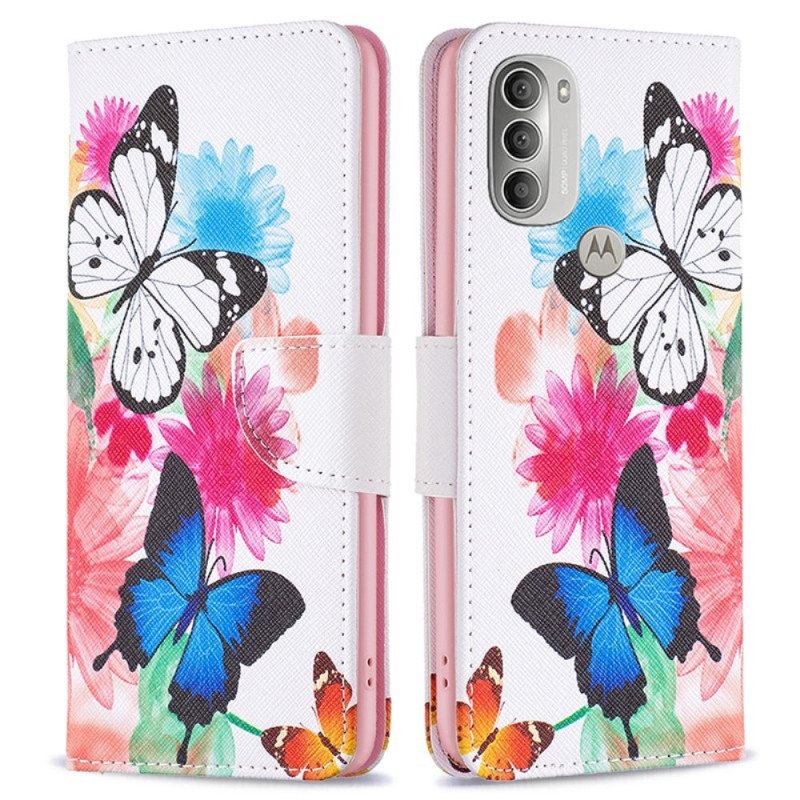 Housse Moto G51 5G Papillons Volants