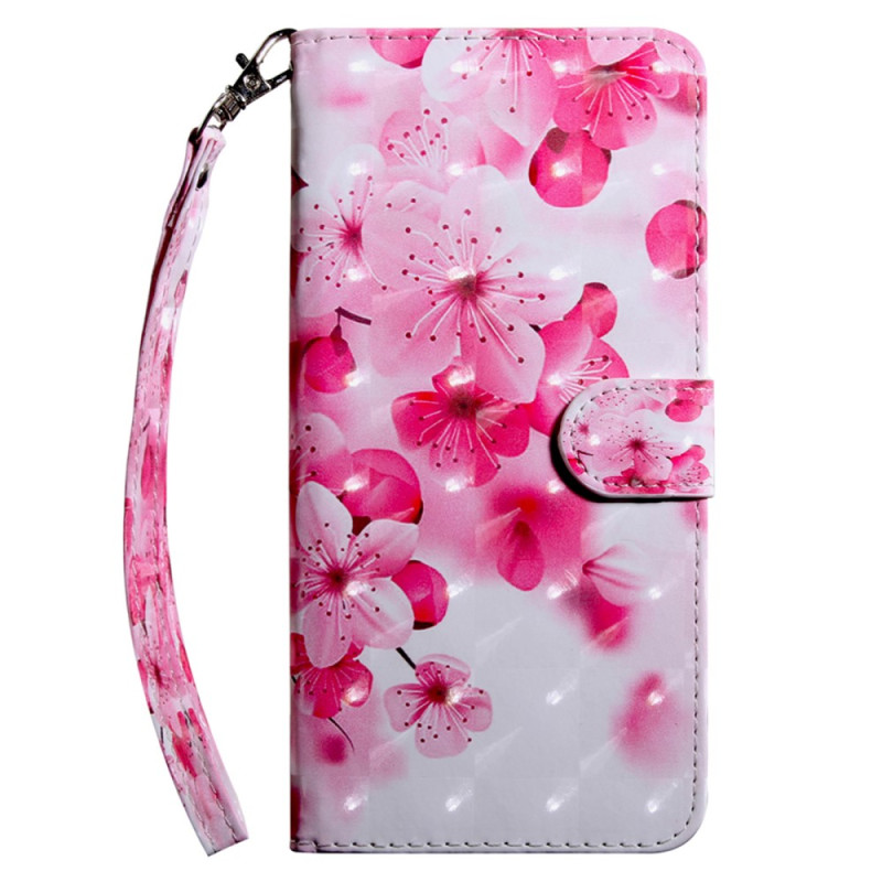 Housse Xiaomi 13T / 13T Pro Fleurs Roses à Lanière