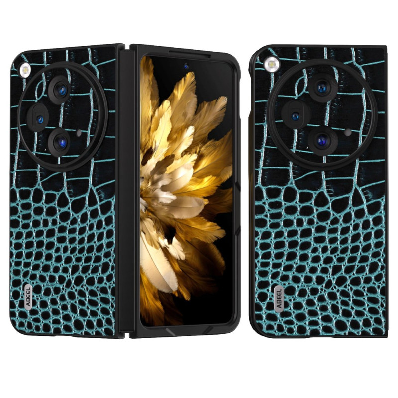 Coque Oppo Find N3 5G Vrai Cuir Effet Croco ABEEL