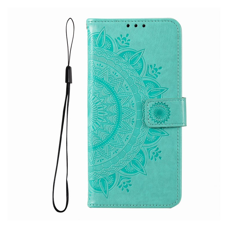 Housse Moto G14 Mandala Soleil à Lanière