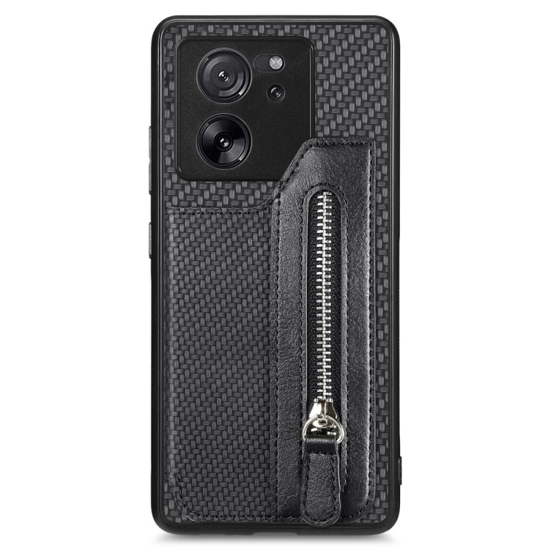 Coque Xiaomi 13T / 13T Pro Fibre de Carbone et Portefeuille