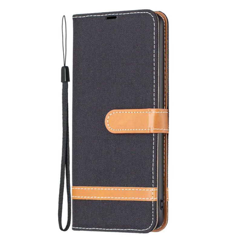 Housse Moto G14 Tissu avec Lanière