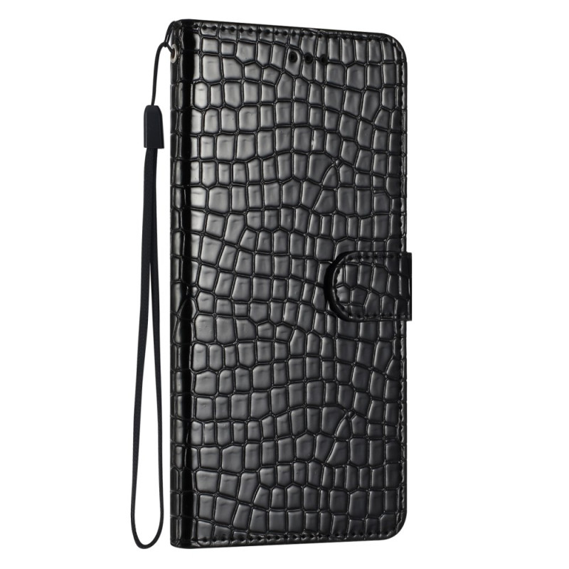 Housse Moto G84 5G Style Crocodile à Lanière